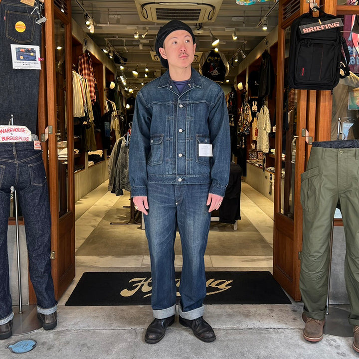 OLD JOE BRAND - LOWER FLAP POCKET JEAN JACKET - FADE INDIGO - 241OJ-JK05