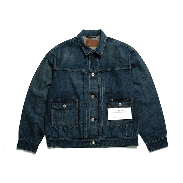 OLD JOE BRAND - LOWER FLAP POCKET JEAN JACKET - FADE INDIGO - 241OJ-JK05