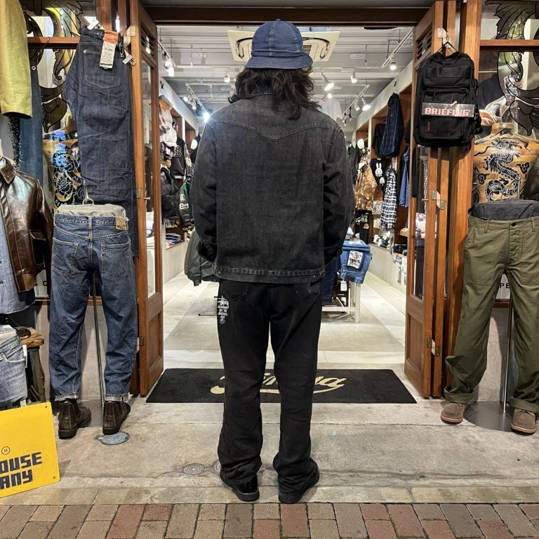HOLLYWOOD RANCH MARKET - Organic Denim USED Washed Western Shirt Jacket - 1008804
