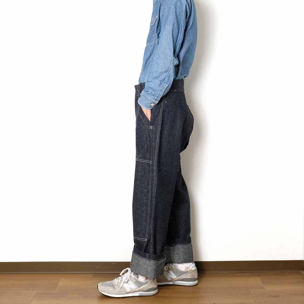 WAREHOUSE - 1930S WPA DOUBLE KNEE DENIM TROUSERS - 1239-25