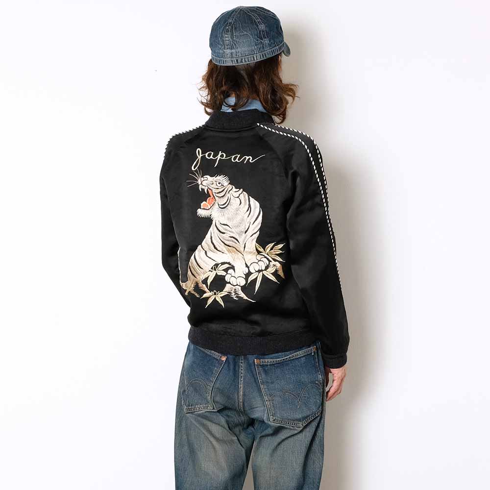 TAILOR TOYO - Acetate Souvenir Jacket - KOSHO ＆ CO. - Special Edition - WHITE TIGER x JAPAN MAP - TT15912-119