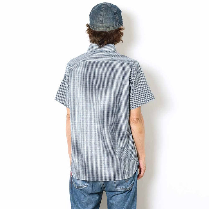SUGAR CANE - INDIGO CHAMBRAY - S/S WORK SHIRT - SC39292