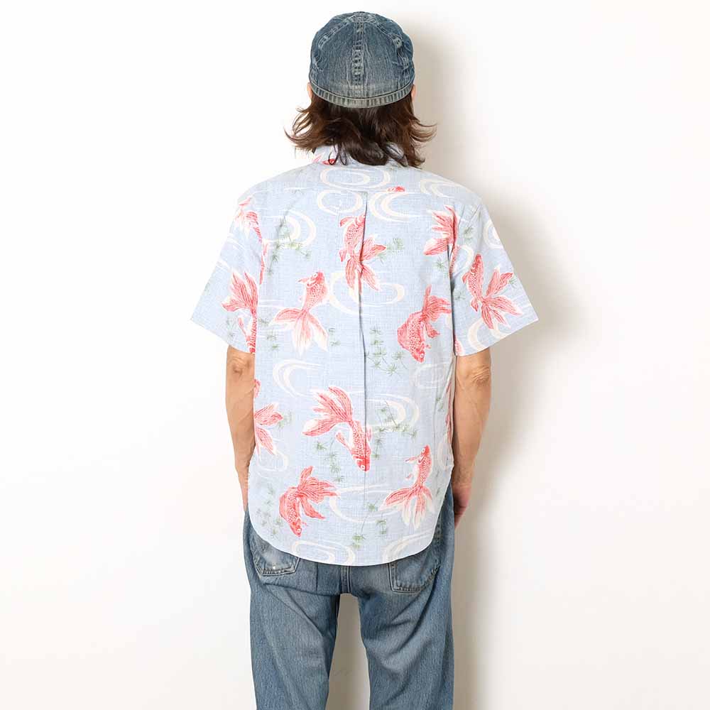 KOROMO ZAKURA - Southern Cross - Short-Sleeve Regular Shirt - Goldfish - SA1762