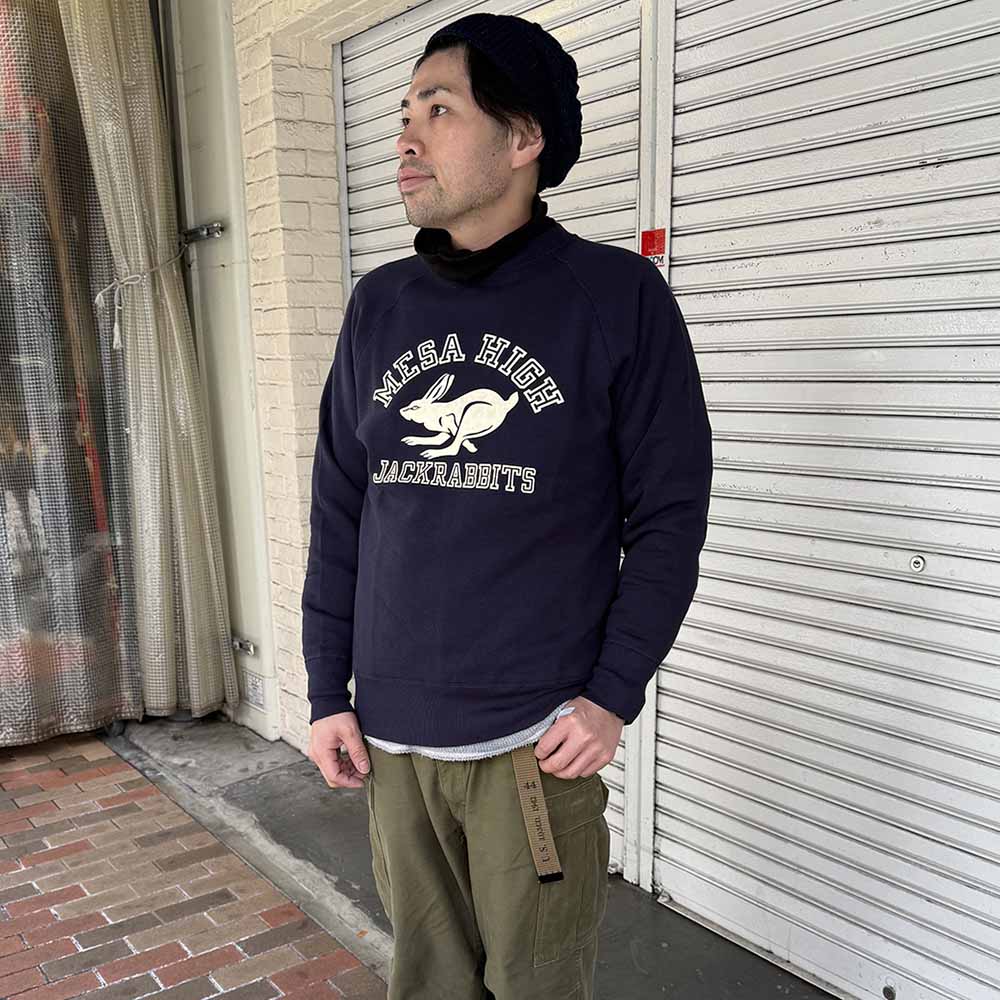 WAREHOUSE - Lot.409 - RAGLAN CREW SWEAT - MESA HIGH - 409MES-25
