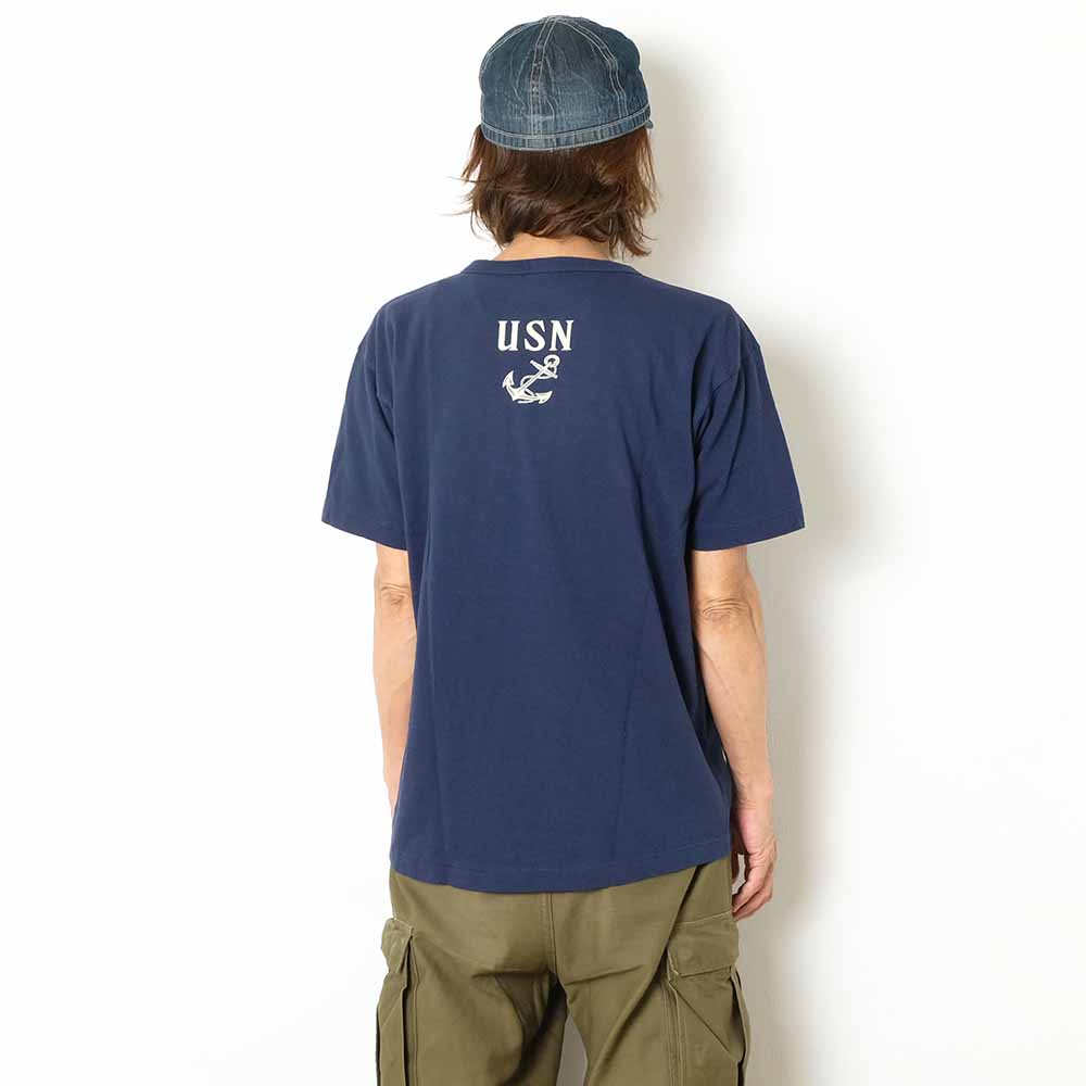 BUZZ RICKSON'S - GOVERNMENT ISSUE T-SHIRT - U.S. NAVAL TRAINING SCHOOL - BR79573