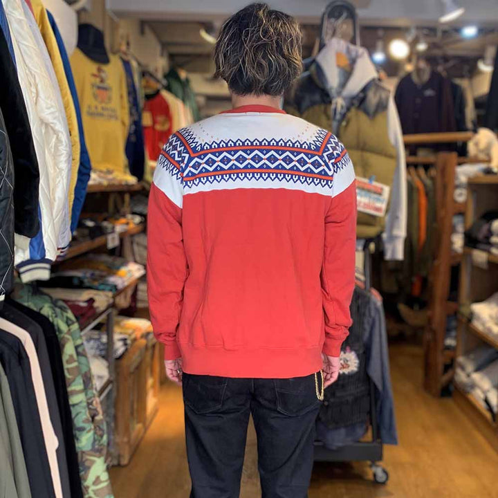 WHITESVILLE SNOW PATTERN ZIP SWEAT SHIRT WV69267