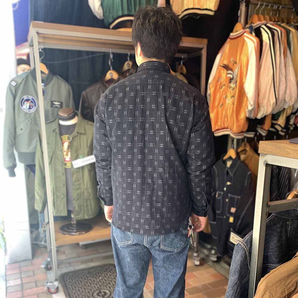 MOMOTARO JEANS - Triple Stitch Cross Check Jacquard Shirt - MXLS1035
