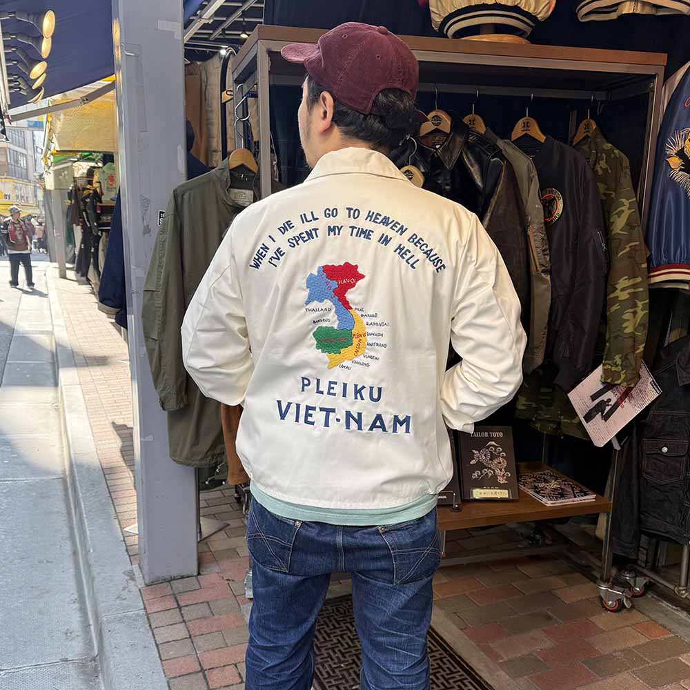 TAILOR TOYO - Late 1960s Style Cotton Vietnam Jacket - VIETNAM MAP - TT15892