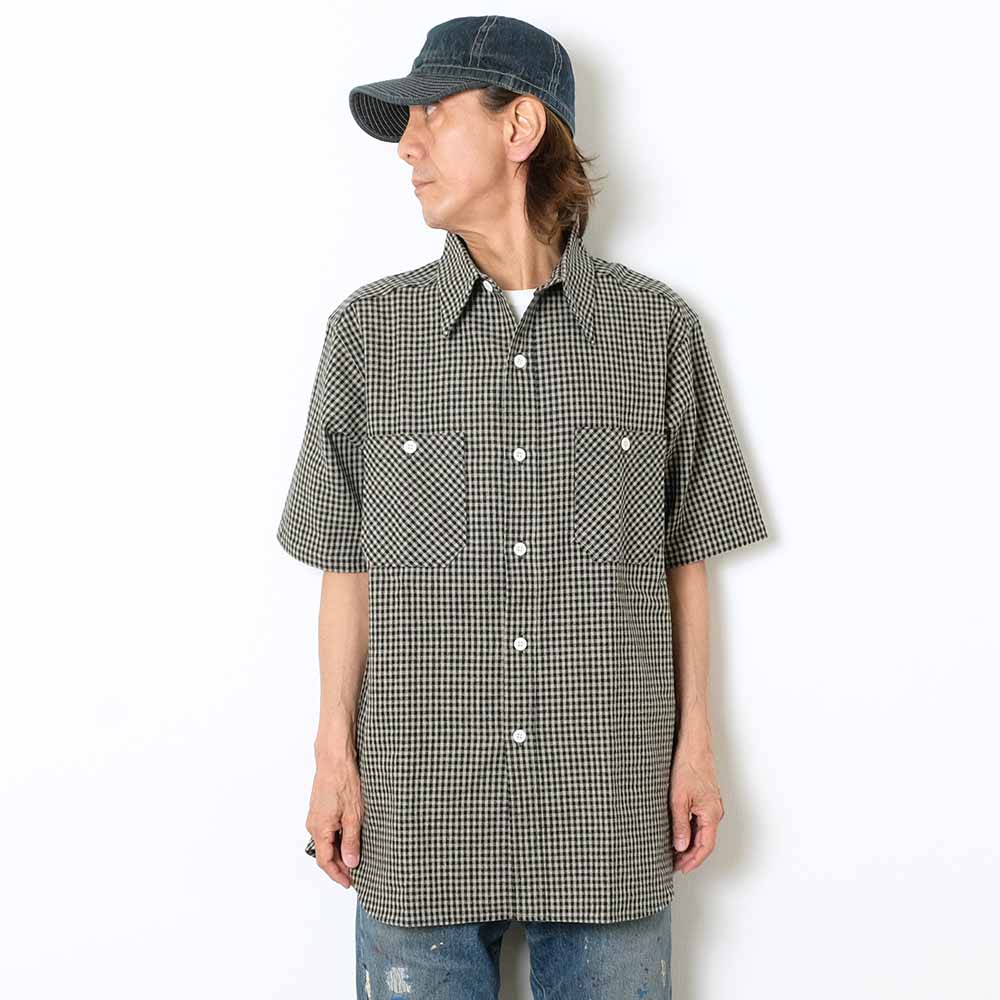 WAREHOUSE - Lot 3056 - SHORT SLEEVE CHECK WORK SHIRTS - A柄 - 3056A-25