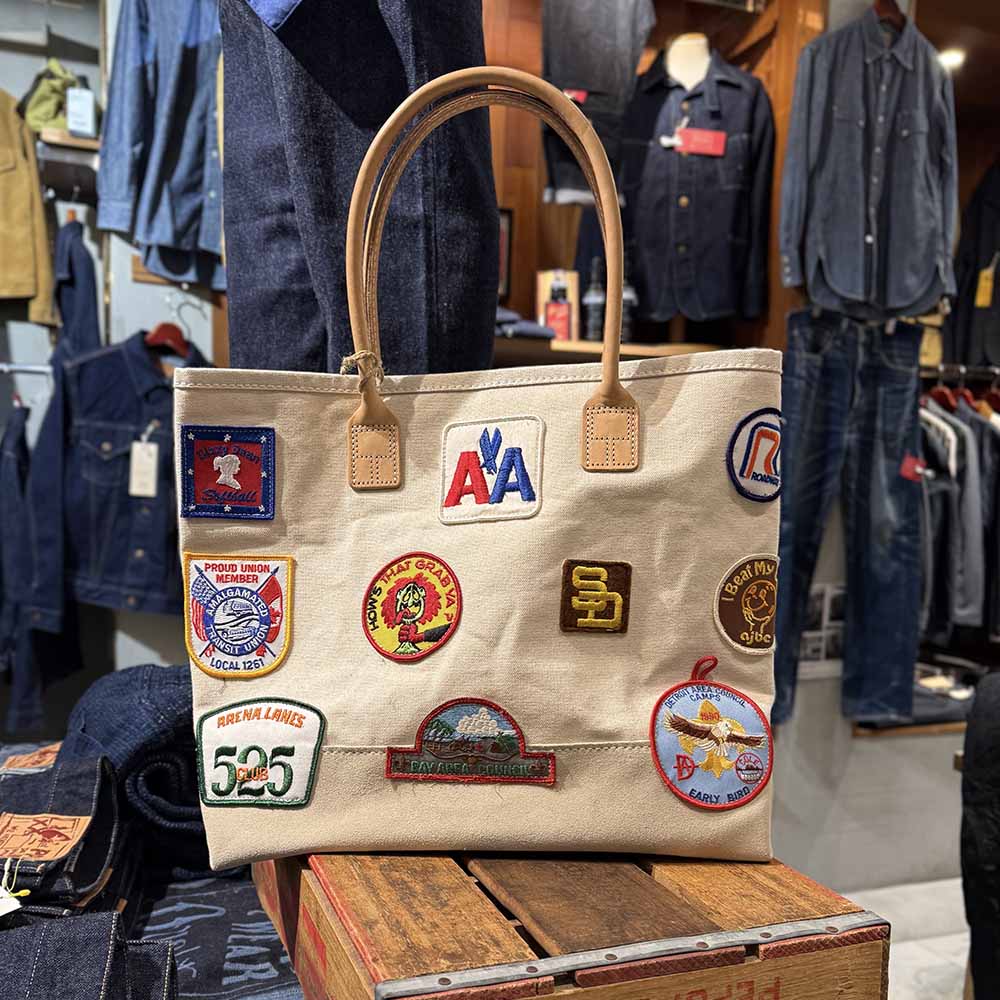 HERITAGE LEATHER CO. - VINTAGE PATCH DAY TOTE - HLC-9212