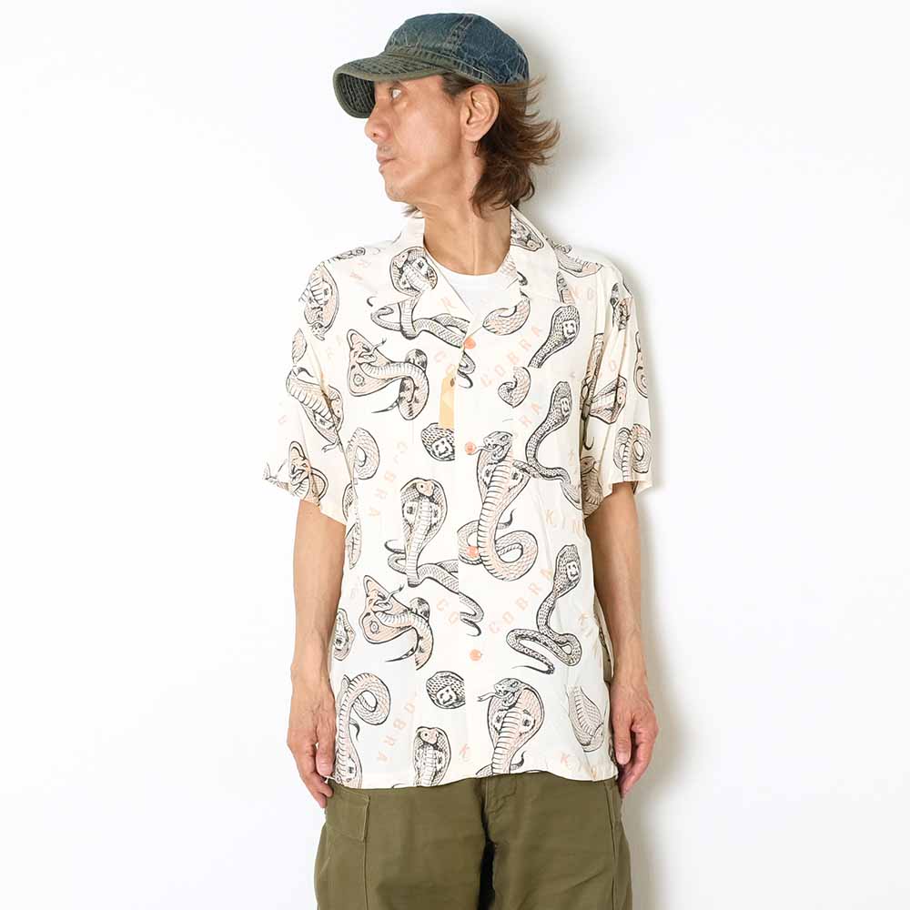 STAR OF HOLLYWOOD x VINCE RAY - HIGH DENSITY RAYON OPEN SHIRT - KING COBRA - SH39488