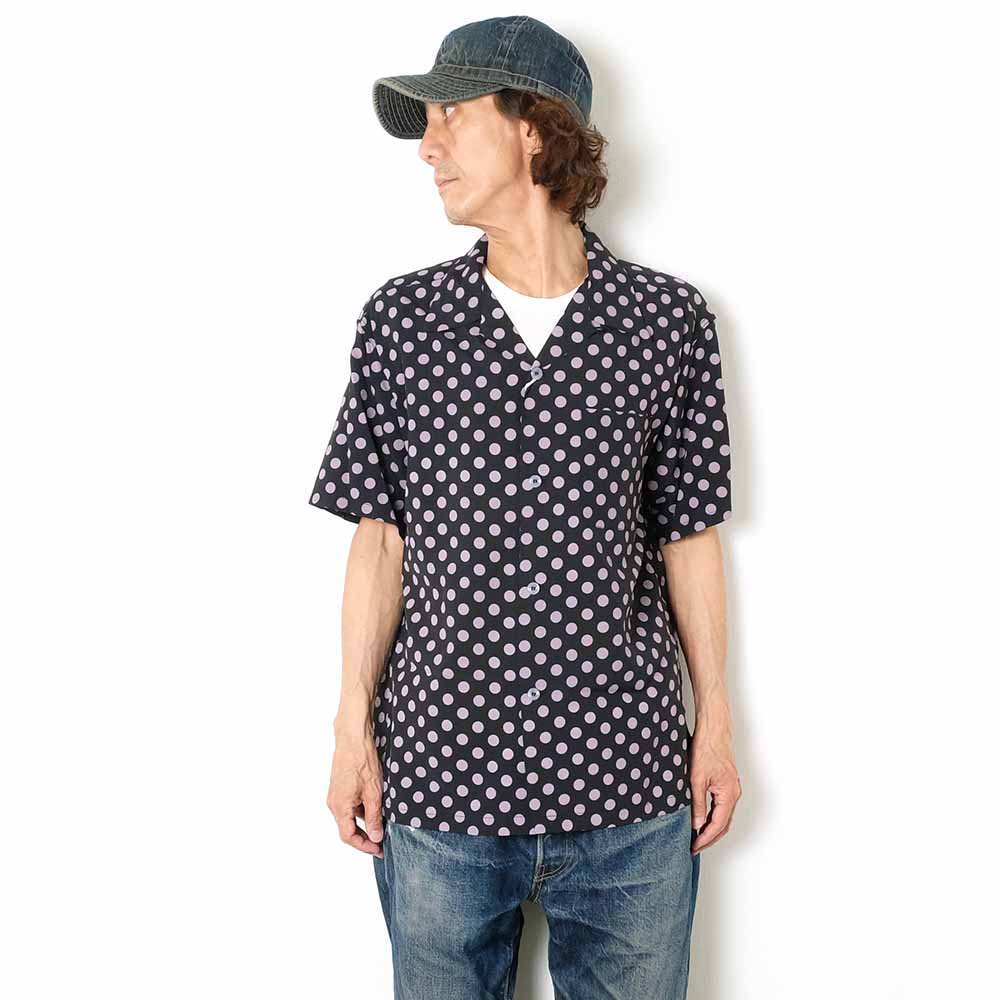 STAR OF HOLLYWOOD - HIGH DENSITY RAYON OPEN SHIRT - POLKA DOT - SH39316