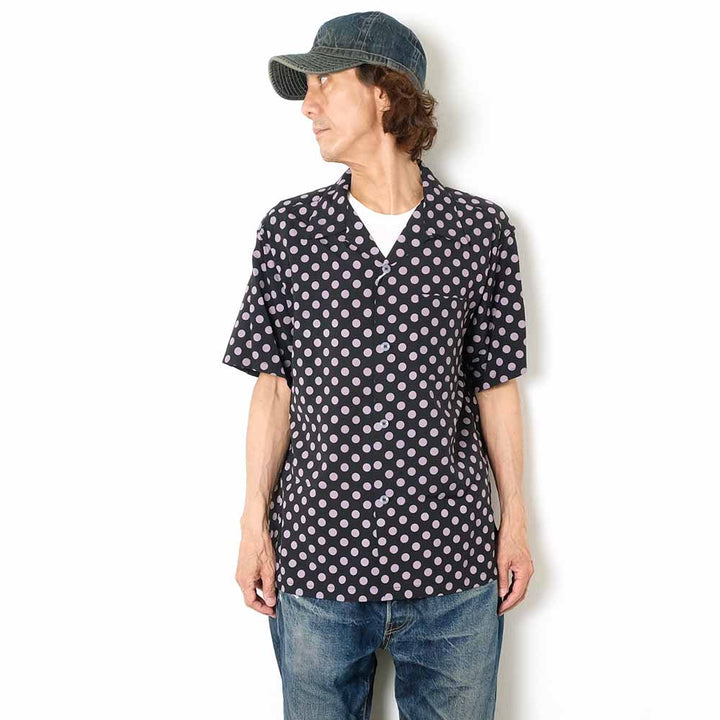 STAR OF HOLLYWOOD - HIGH DENSITY RAYON OPEN SHIRT - POLKA DOT - SH39316