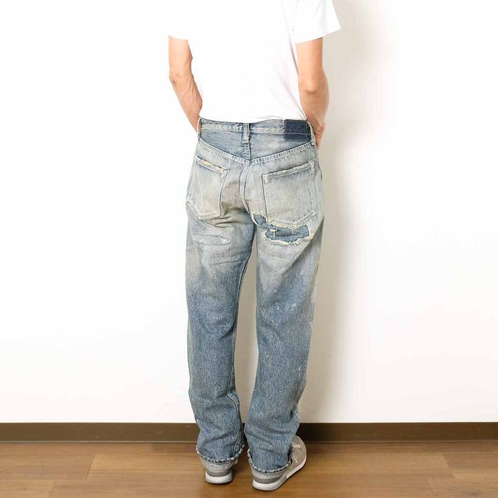 SUGAR CANE - 14.25oz. DENIM 1947 REMAKE AGED MODEL - REGULAR STRAIGHT - SC41947SR