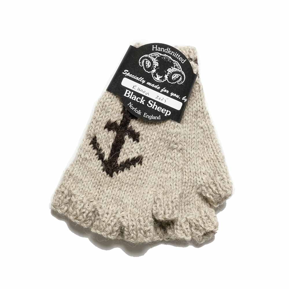 Black Sheep - FINGERLESS KNIT GLOVE - Anchor - SM-08B
