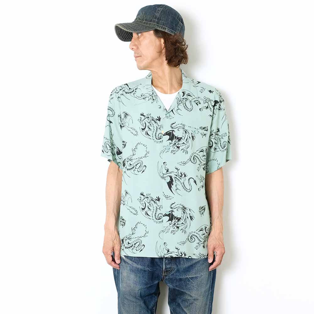 STAR OF HOLLYWOOD × VINCE RAY - HIGH DENSITY RAYON OPEN SHIRT - RETURN OF THE DRAGON - SH39309