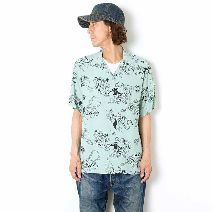STAR OF HOLLYWOOD × VINCE RAY - HIGH DENSITY RAYON OPEN SHIRT - RETURN OF THE DRAGON - SH39309
