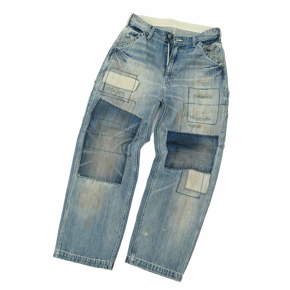 UNIVERSAL OVERALL - 12.75oz CONE DENIM REMAKE PAINTER PANTS - HT2433601-C