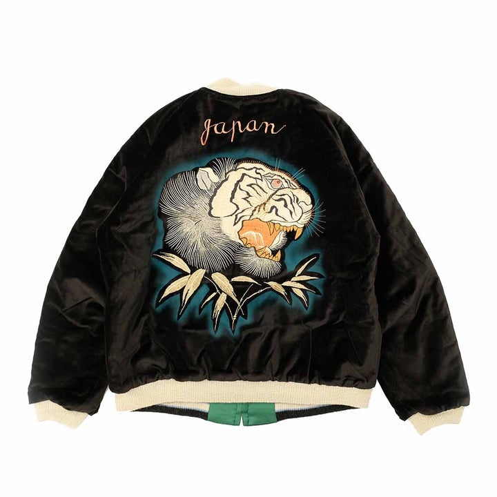 TAILOR TOYO - Mid 1950s Style - Velveteen × Acetate Quilted Souvenir Jacket - Stencil Paint - TOYO ENTERPRISE 60th Anniversary - Special Edition - TIGER HEAD × EAGLE - TT15809