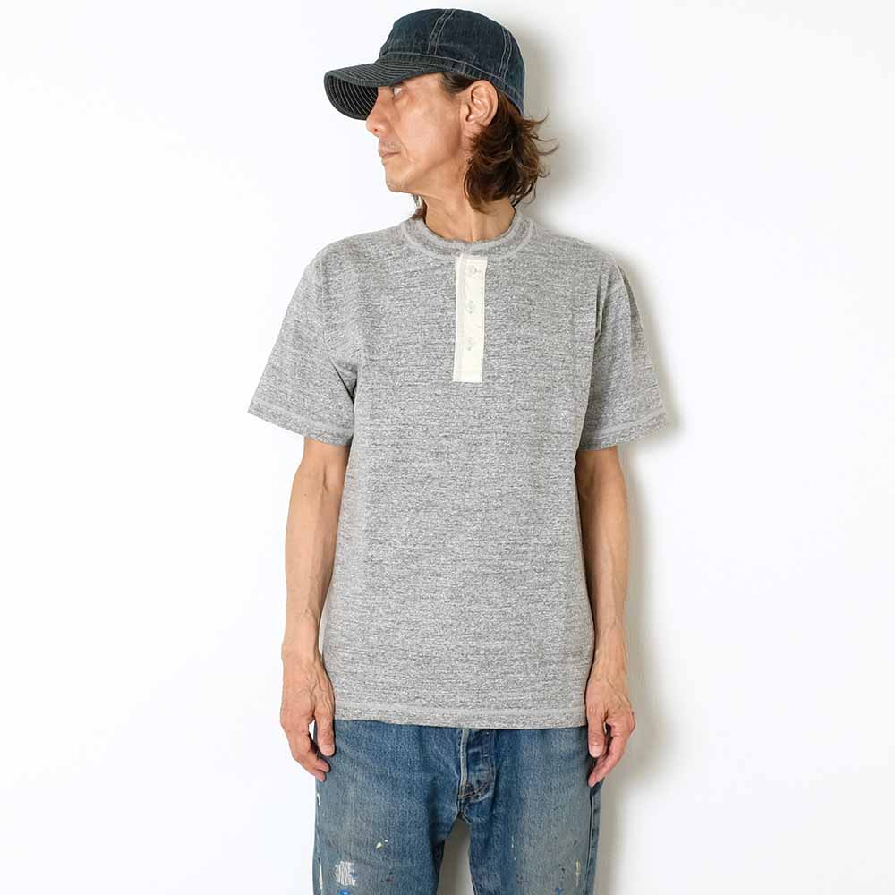 BUZZ RICKSON'S - SLUB YARN HENLEY NECK T-SHIRT - BR79192