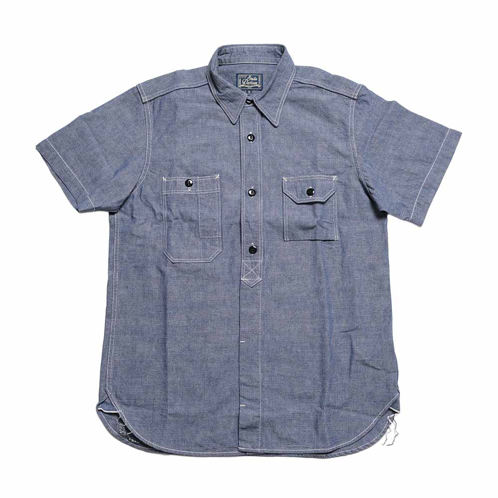 STUDIO D’ARTISAN & SA. - CHAMBRAY S/S WORK SHIRT - 5333A-S