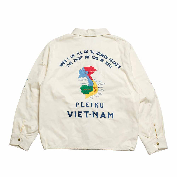TAILOR TOYO - Late 1960s Style Cotton Vietnam Jacket - VIETNAM MAP - TT15892
