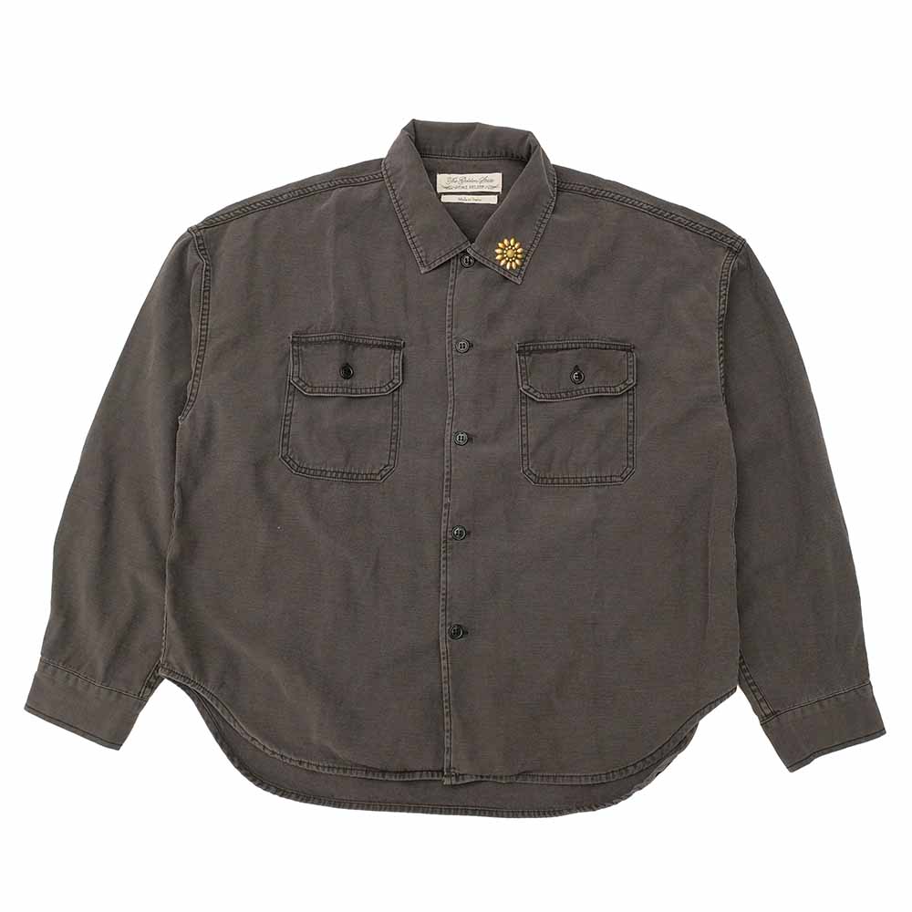 REMI RELIEF - WIDE MILITARY SHIRT - Large Flower Studs - RN2043SDO