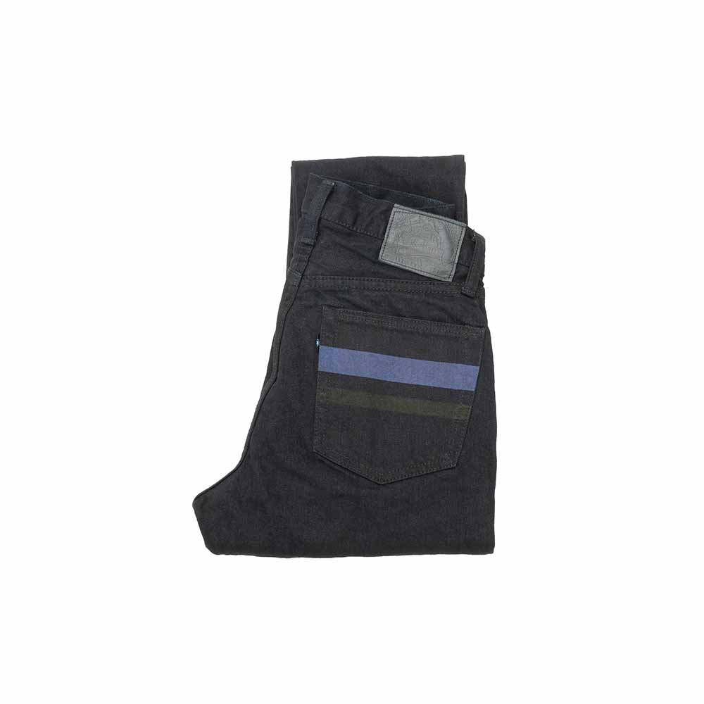 MOMOTARO JEANS - 15.7oz INDIGO × BLACK DENIM - NARROW TAPERED - MXJE3100