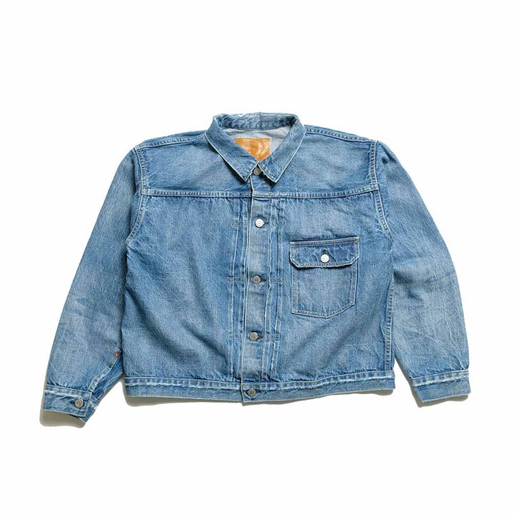 REMI RELIEF - 12oz DENIM 1st JACKET - USED BLUE - RN30389036