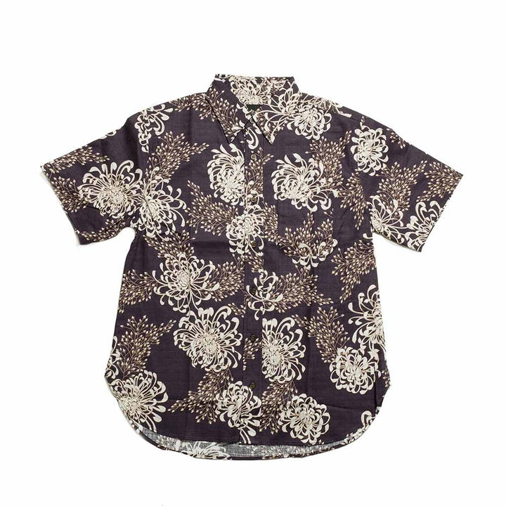 Koromozakura - Southern Cross - Short-Sleeve Regular Shirt - Chrysanthemum - SA1686