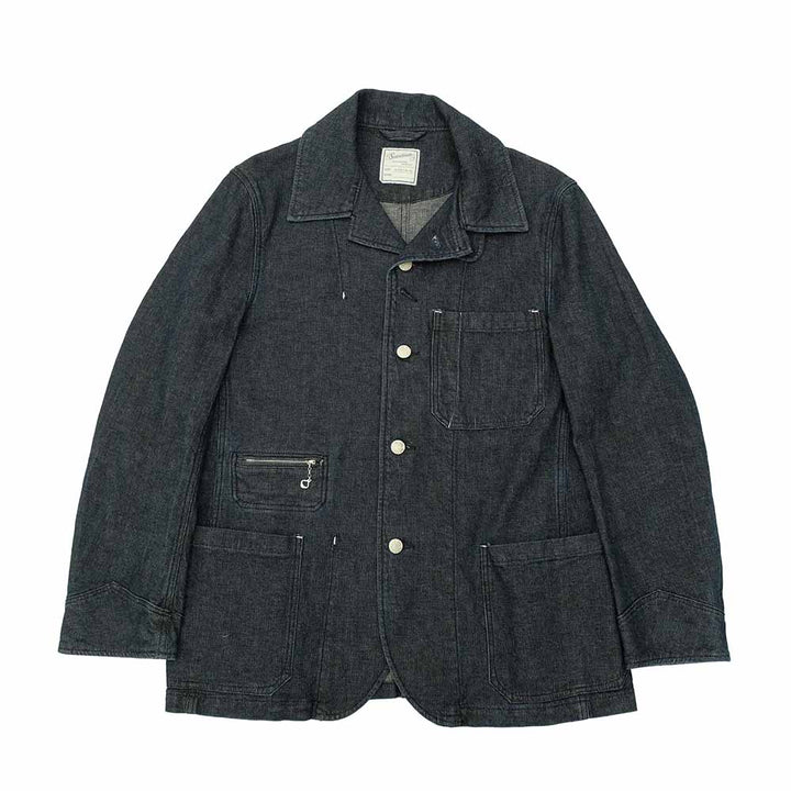 Soundman - Coverall Jacket - Birmingham - Cotton / Linen Honey court Denim - M374-507Z
