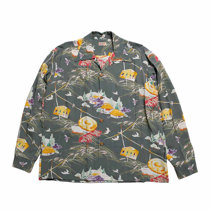 SUN SURF - STORE LIMITED - L/S RAYON HAWAIIAN SHIRT - SCARECROW - SS39623HYL