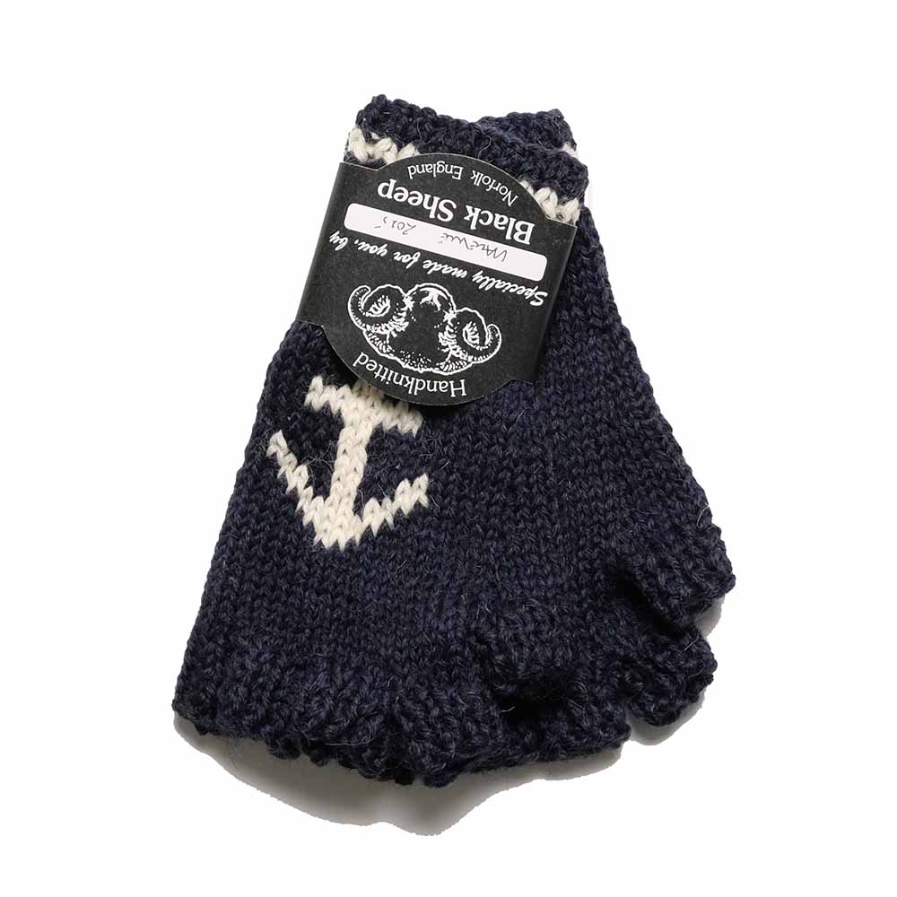 Black Sheep - FINGERLESS KNIT GLOVE - Anchor - SM-08B