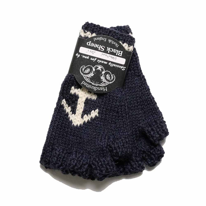 Black Sheep - FINGERLESS KNIT GLOVE - Anchor - SM-08B