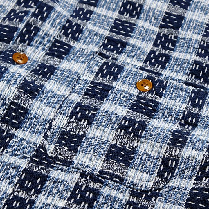 STUDIO D’ARTISAN - INDIGO NORAGI WORK SHIRT - 5737