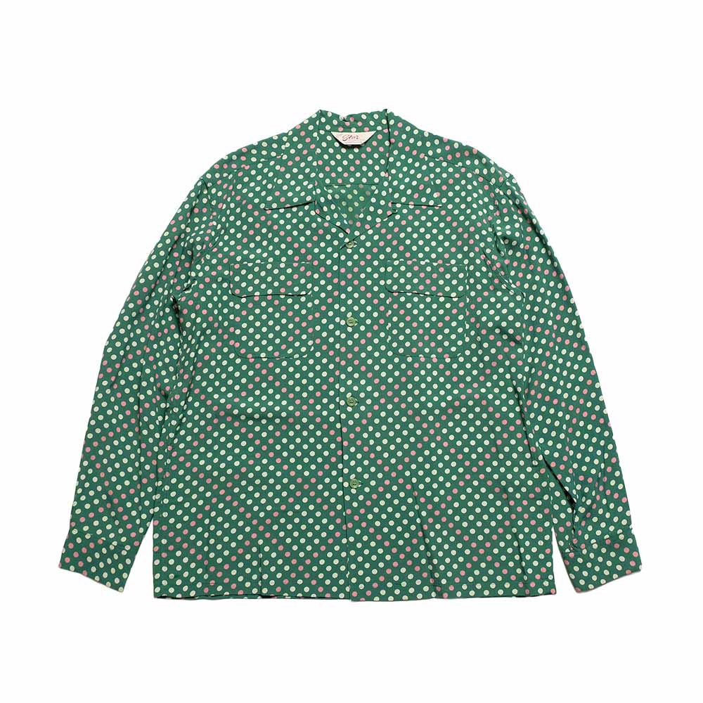 STAR OF HOLLYWOOD - HIGH DENSITY RAYON L/S OPEN SHIRT - POLKA DOT - SH29709