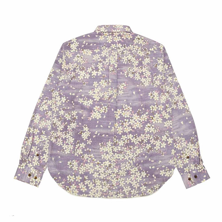 衣櫻 - サザンクロス素材 長袖レギュラーシャツ - 霞舞桜 - SA1564
