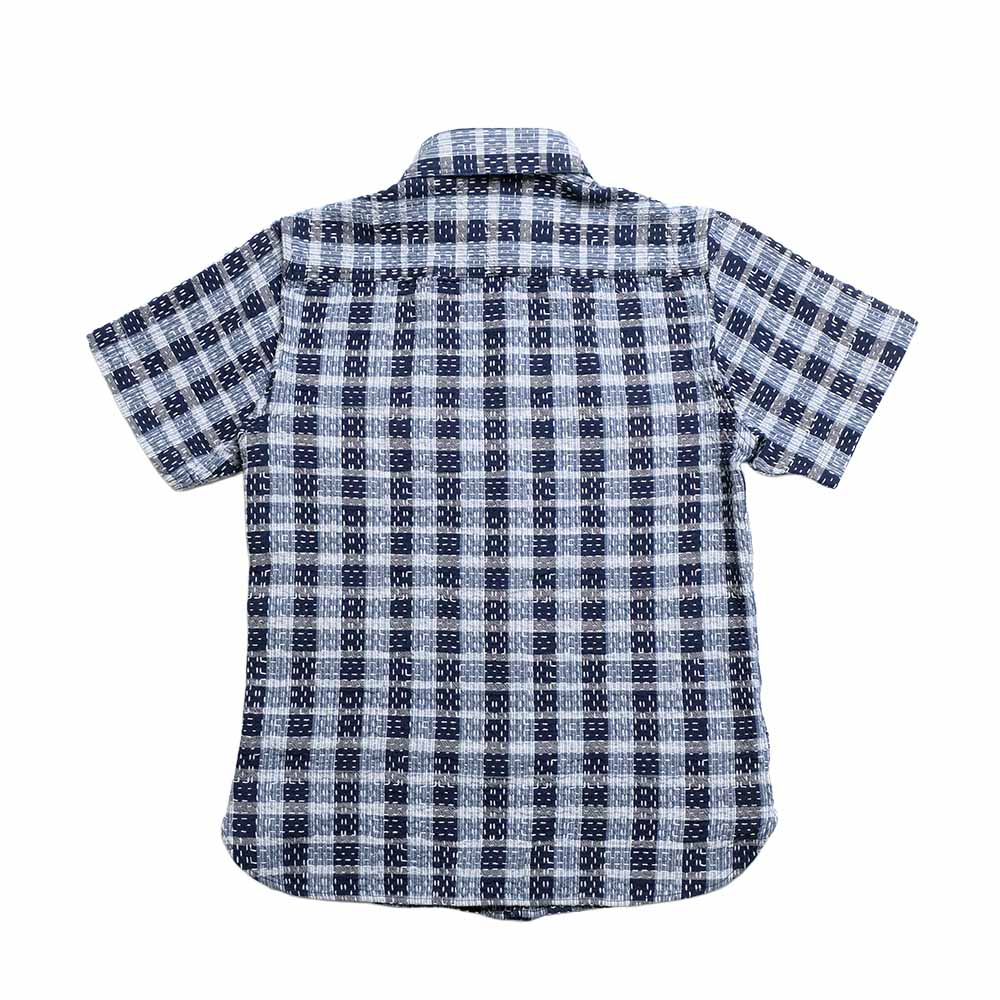 STUDIO D’ARTISAN & SA. - INDIGO NORAGI SASHIKO S/S SHIRT - 5738