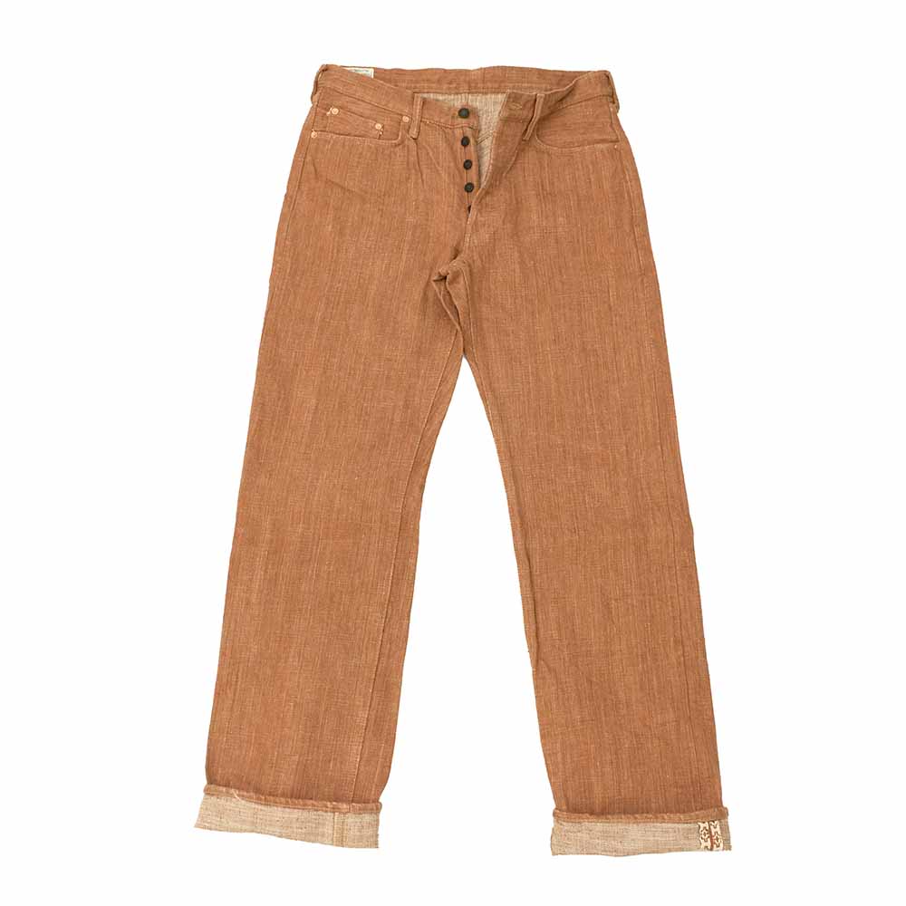 STUDIO D’ARTISAN - 45th - Kakishibu-Dyed - Extreme slub selvedge denim Jeans - SP-110
