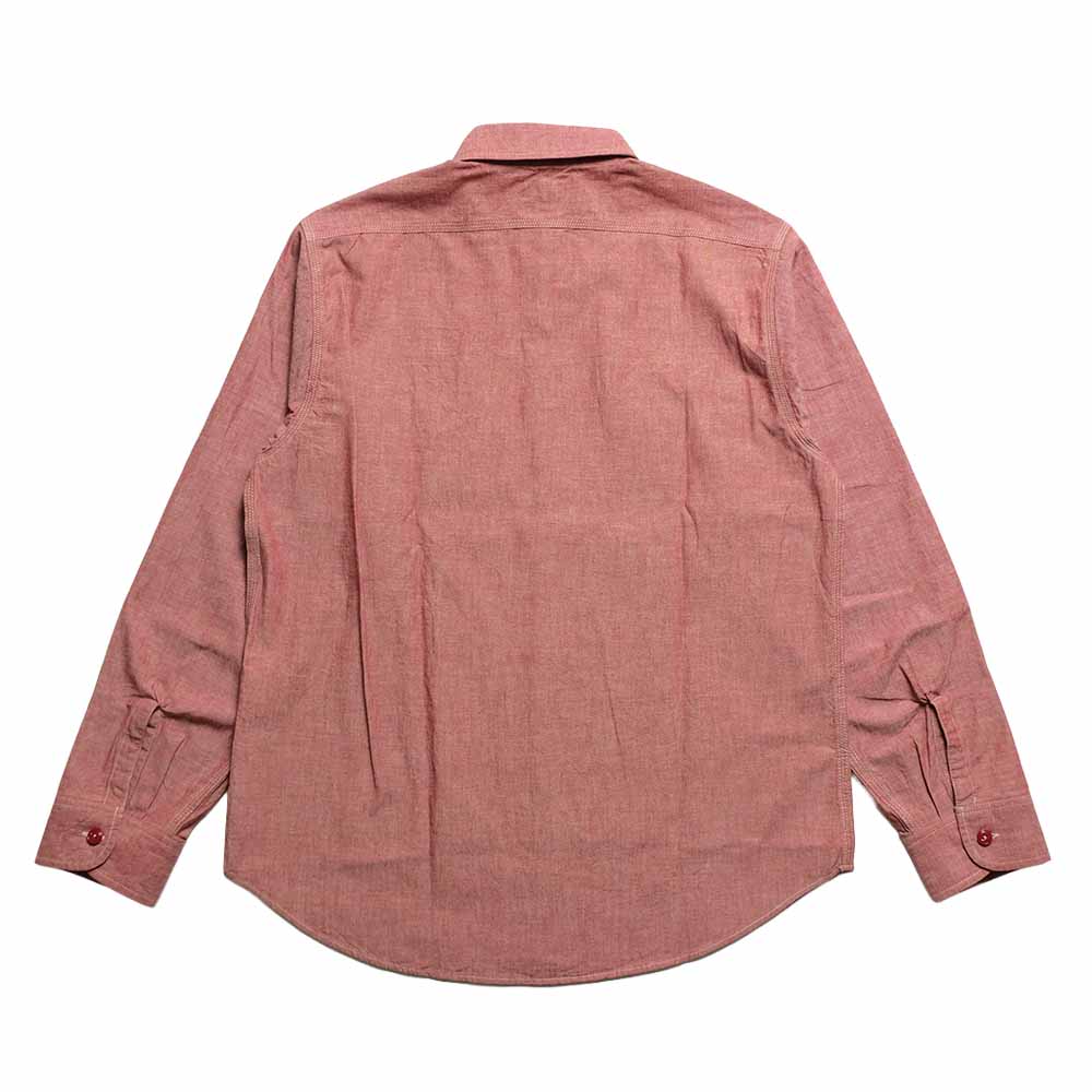 SUGAR CANE - RED CHAMBRAY WORK SHIRT - SC29682