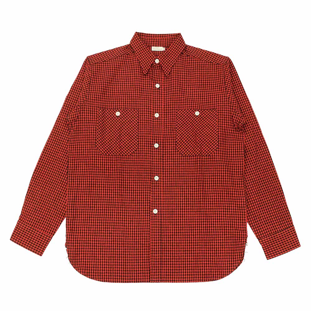 WAREHOUSE - Lot 3055 - LONG SLEEVE CHECK WORK SHIRTS - A柄 - 3055A-25
