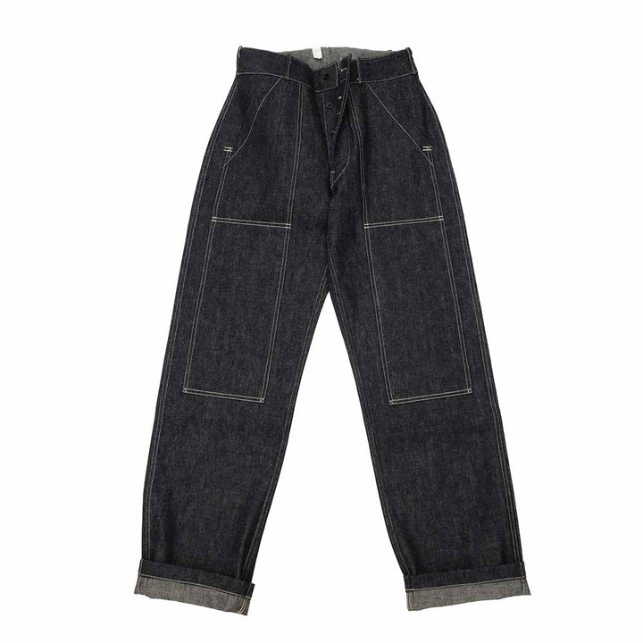 WAREHOUSE - 1930S WPA DOUBLE KNEE DENIM TROUSERS - 1239-25