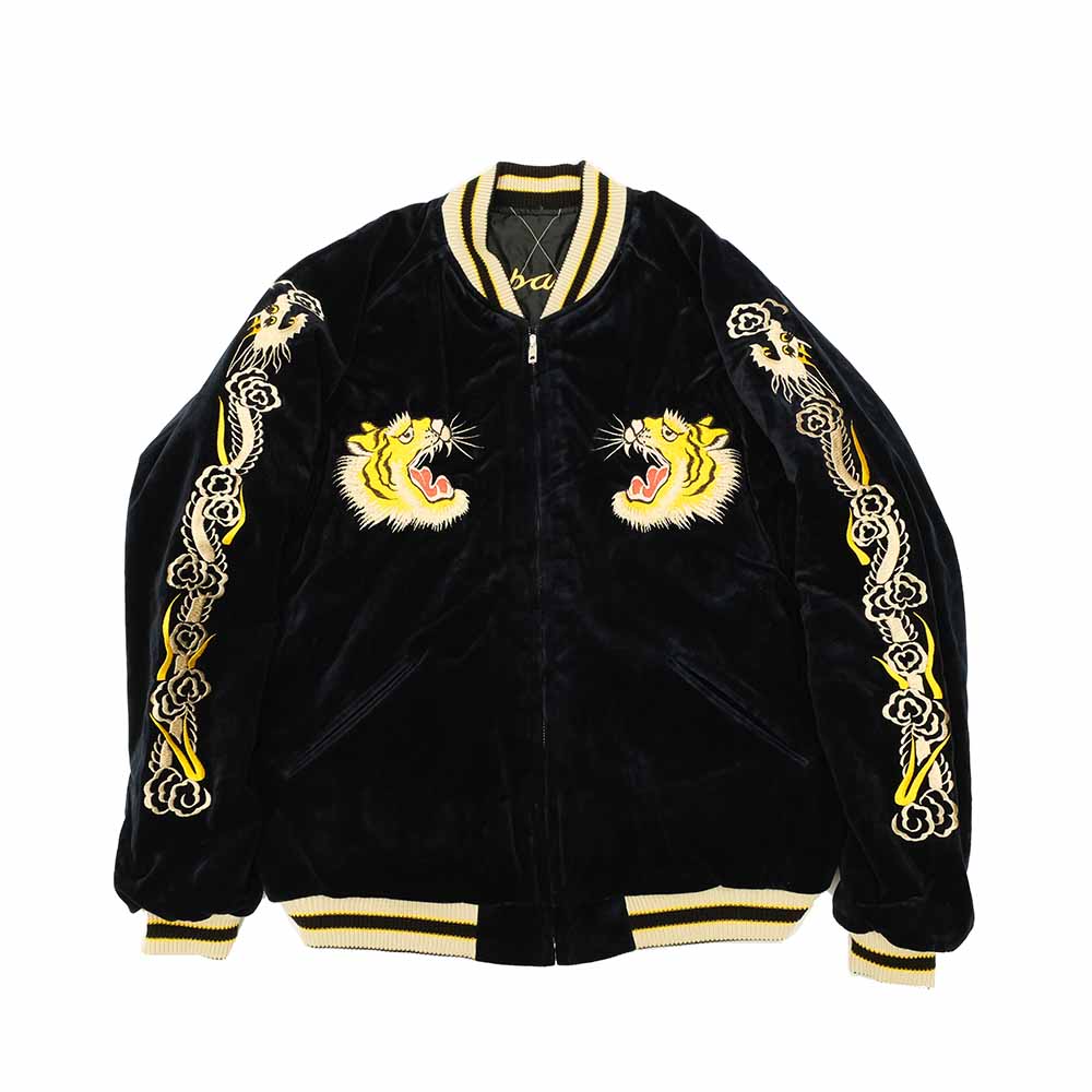 TAILOR TOYO - Velveteen Souvenir Jacket - ROARING TIGER x JAPAN MAP - TT15792-128