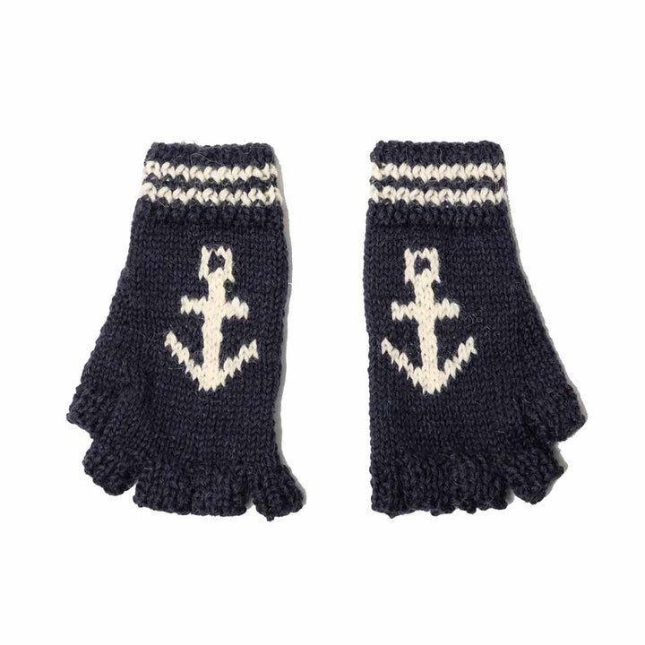 Black Sheep - FINGERLESS KNIT GLOVE - Anchor - SM-08B