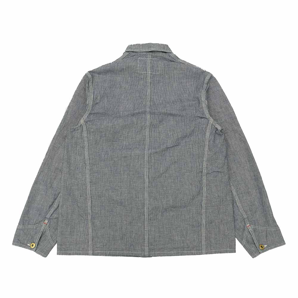 WAREHOUSE - INDOGO PINCHECK CHANGE BUTTON COVERALL - 2195