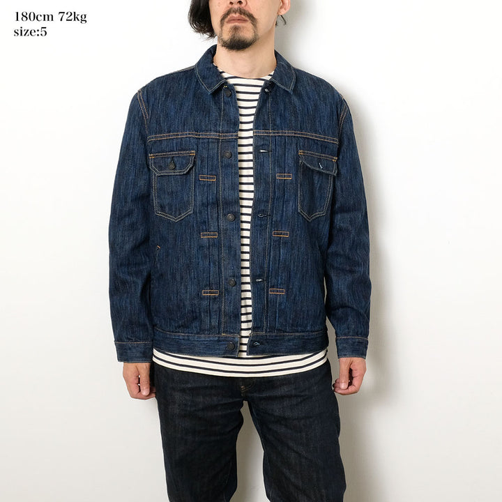 Pure Blue Japan - 14.5oz Waterfall Denim Type 2 Jacket - Dark - 6225-D