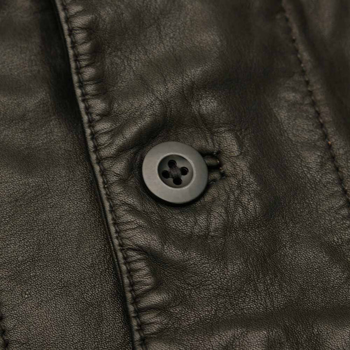 BLUE BLUE - Indigo Switch Leather Coverall - 1017730