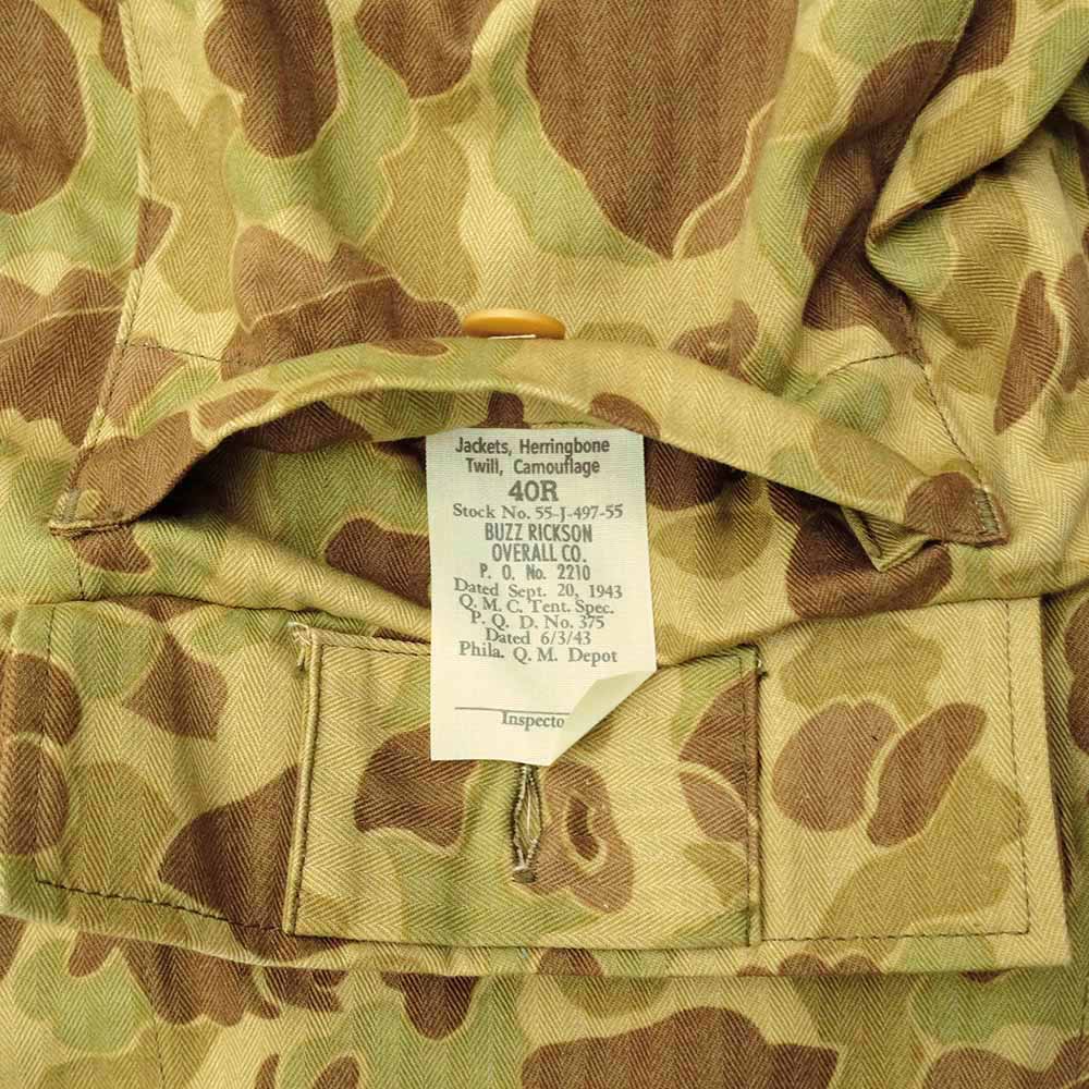 BUZZ RICKSON'S - JACKETS, HERRINGBONE TWILL, CAMOUFLAGE - BR15753