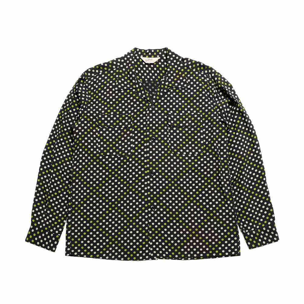 STAR OF HOLLYWOOD - HIGH DENSITY RAYON L/S OPEN SHIRT - POLKA DOT - SH29709