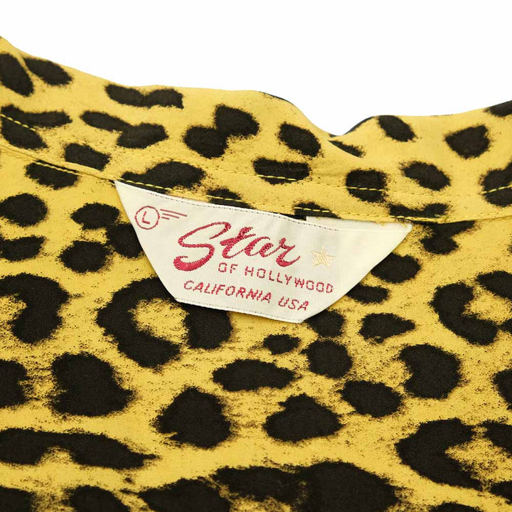 STAR OF HOLLYWOOD - HIGH DENSITY RAYON L/S OPEN SHIRT - LEOPARD - SH29489